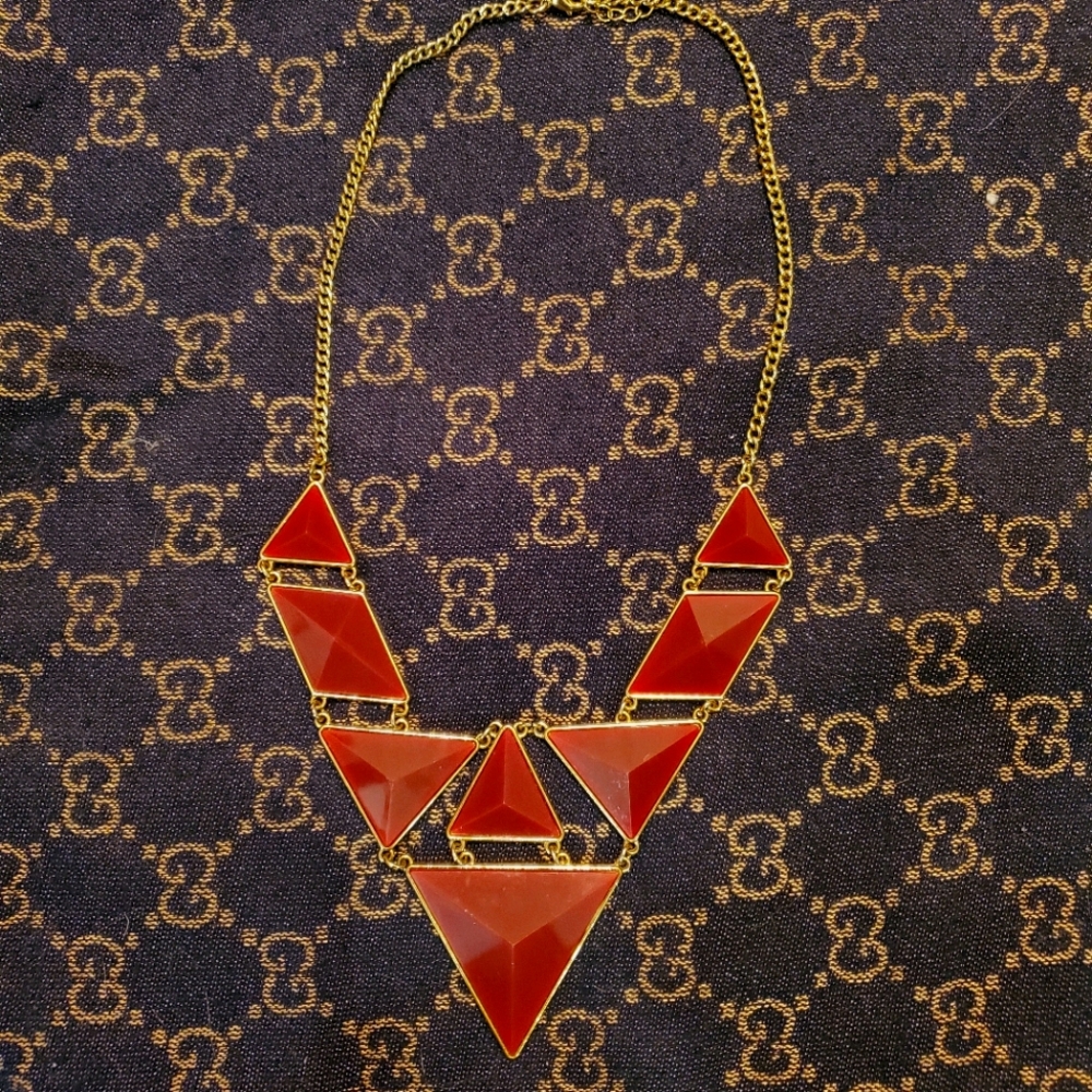 Geometric Triangle Necklace